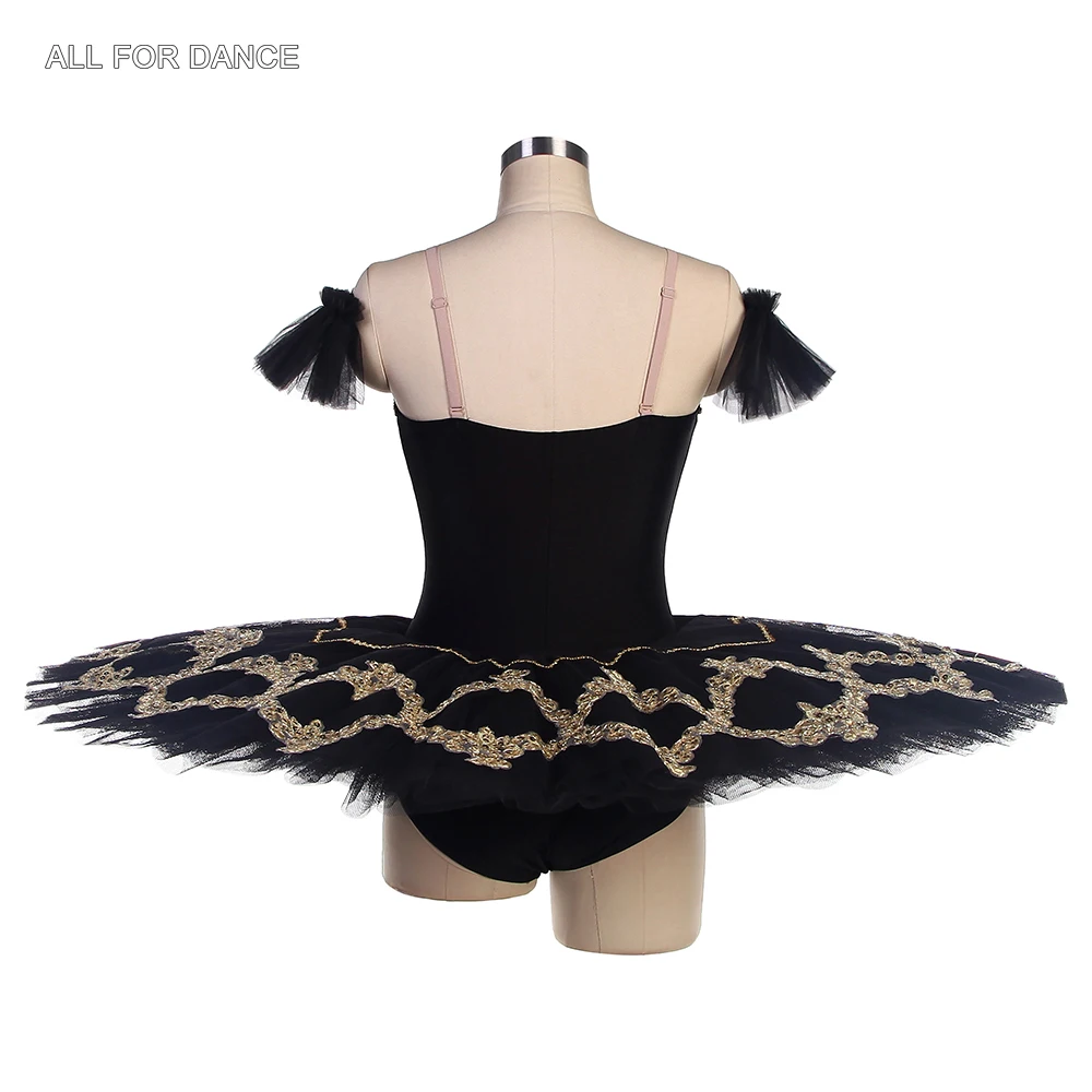 BLL549-Tutu pansement de ballet pré-professionnel pour filles et femmes, corsage en velours extensible noir, performance sur scène