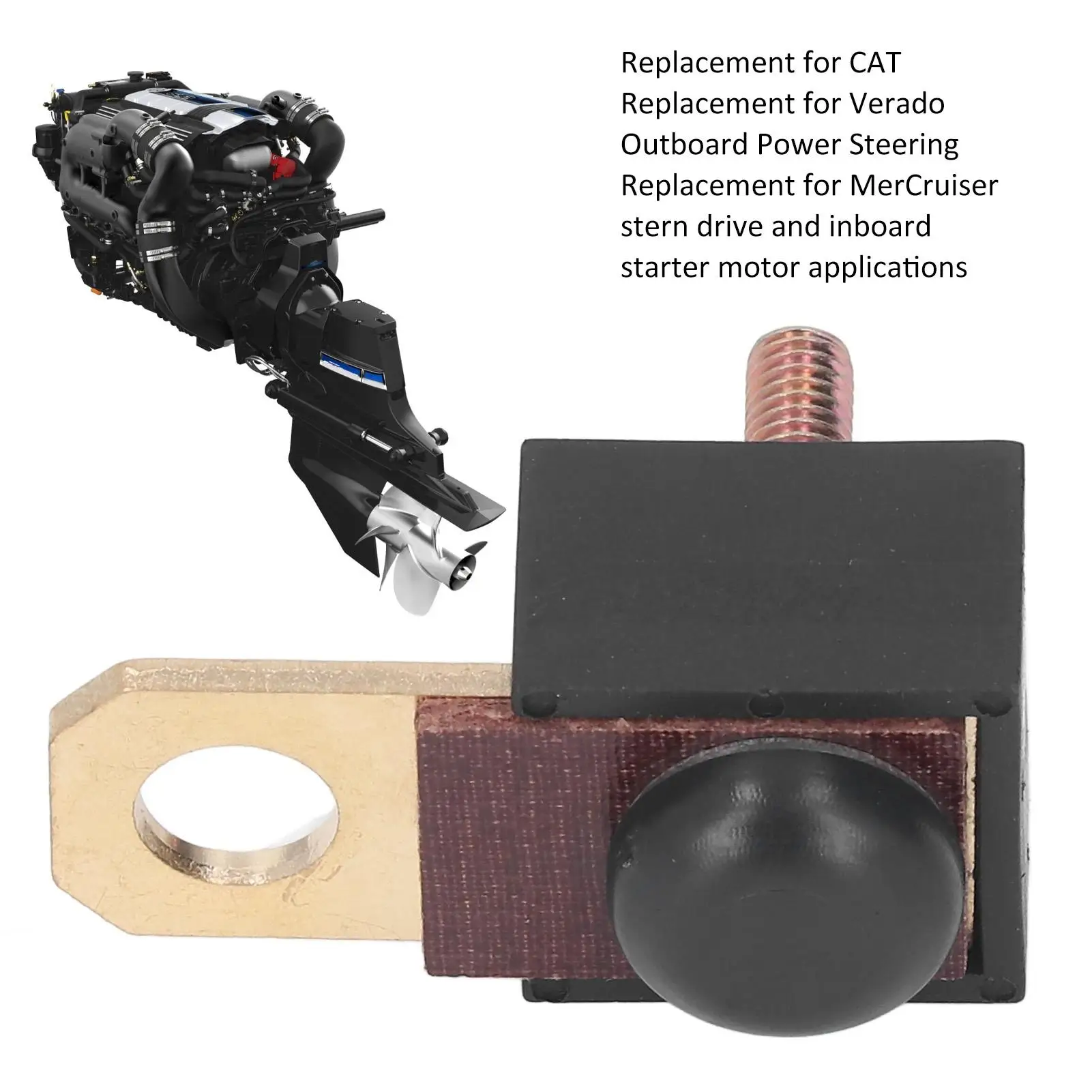 Assemblage de démarreur robuste pour moteur, haute résistance, performance stable, trou de 10mm, 90A, 12V, 88-79023A91