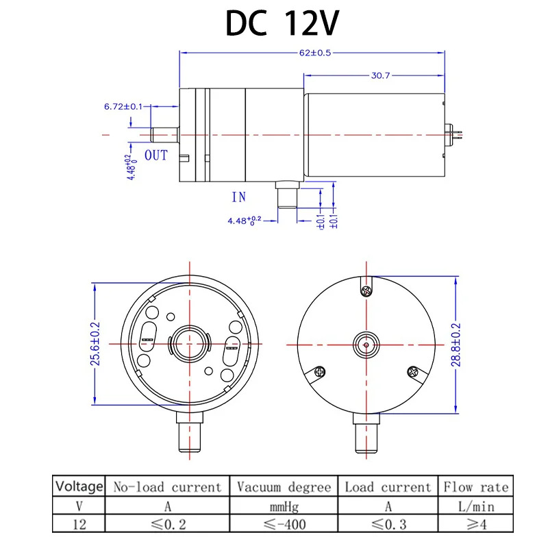 3.7v 6v 12v 370 Mini Air Pump Electric Micro Vacuum Booster Motor for Beauty Instrument Medical Treatment Breast Pump Noise 65db