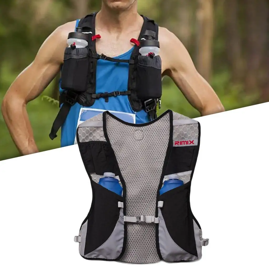 

Hydration Vest 500 ml Water Bladders Men Women Hydration Backpack for Hiking Trail Outdoor Sports Fitness Climbing Cycling
