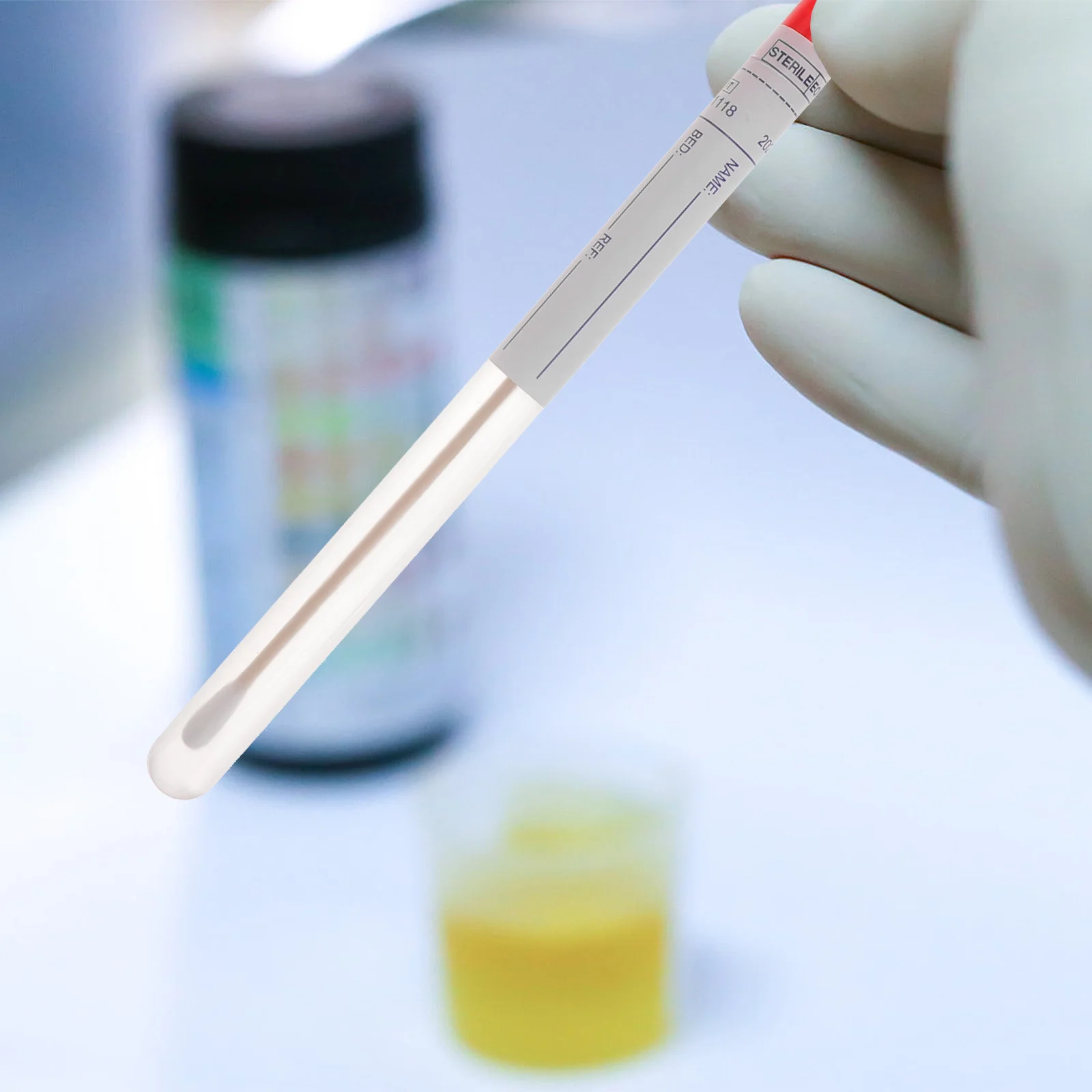 

100Pcs Disposable Female Throat Swabs Specimen Collection Swabs for Clinic Lab Sampling Stick Testing Single Use Sampling Sticks