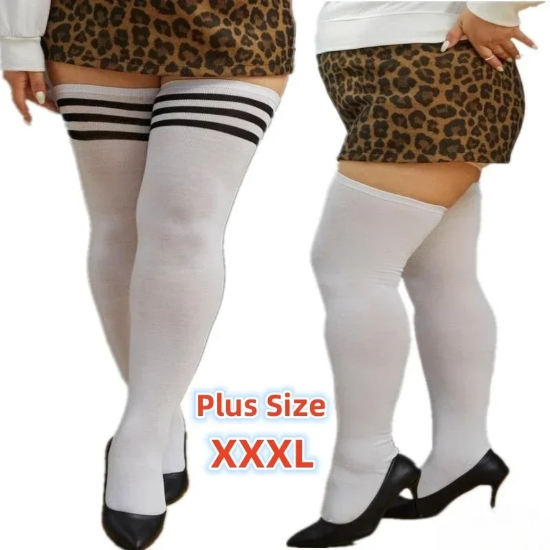 Woman Thigh High Socks Extra Large Size Knee High Stocking Over Knee Plus Big Socks