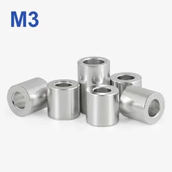 5/10/20pcs M3 Outer Diameter 5mm Aluminum washer bushing round no thread standoff spacer thickness 1 mm to 35 mm