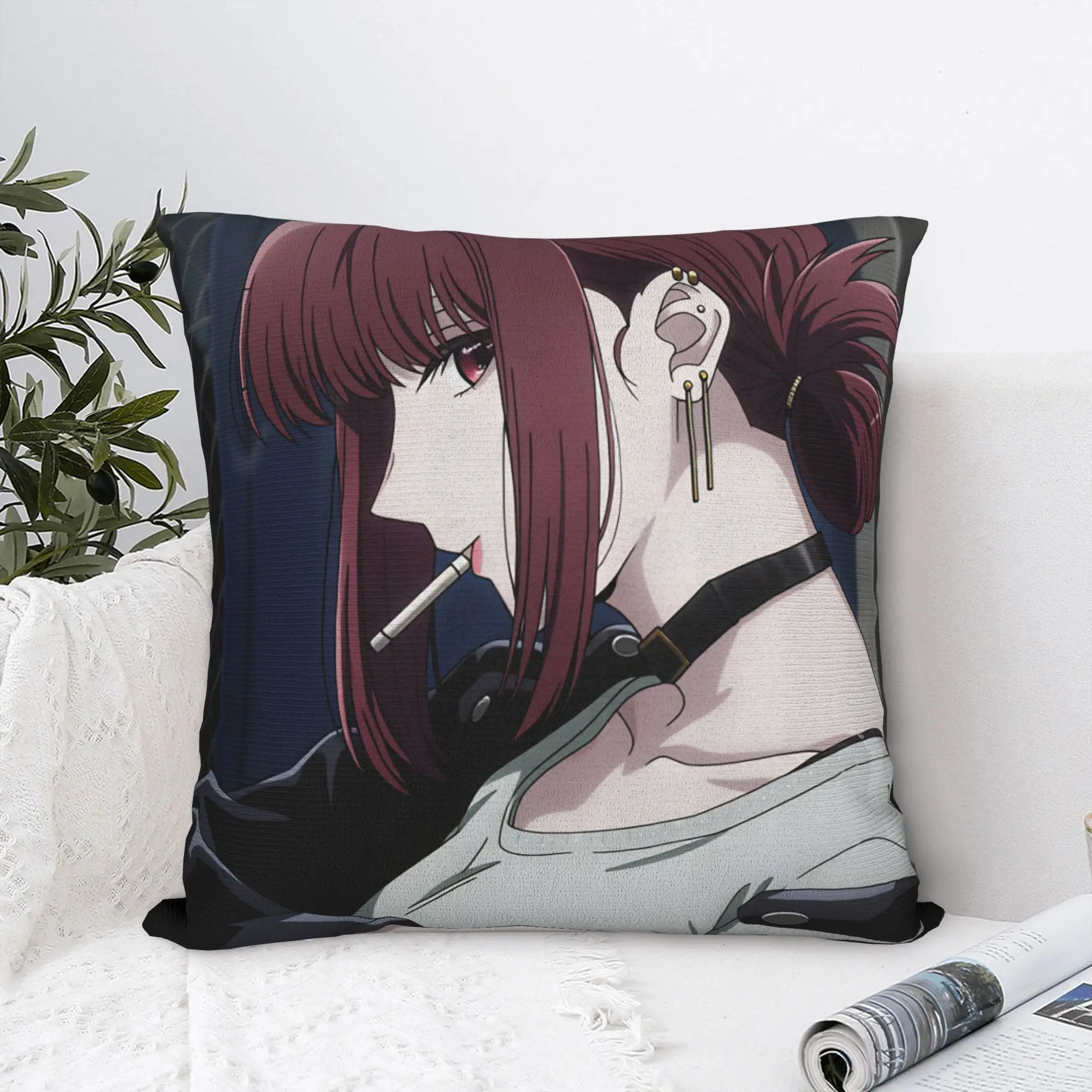 Smoking Behind Supermarket Yamada  Pillow Cover  Funny Pillow Case For Sofa Home Decoration Comfy Pillowcases Gift