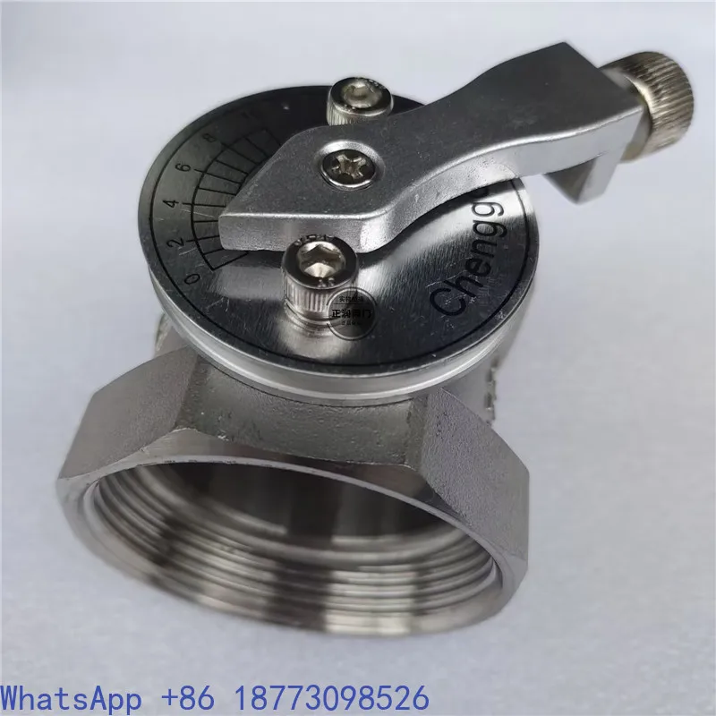 Kiln-Specific Graduated Stainless Steel Damper/Threaded Damper Airflow Control Valve Threaded Adjustable Butterfly Valve DN50