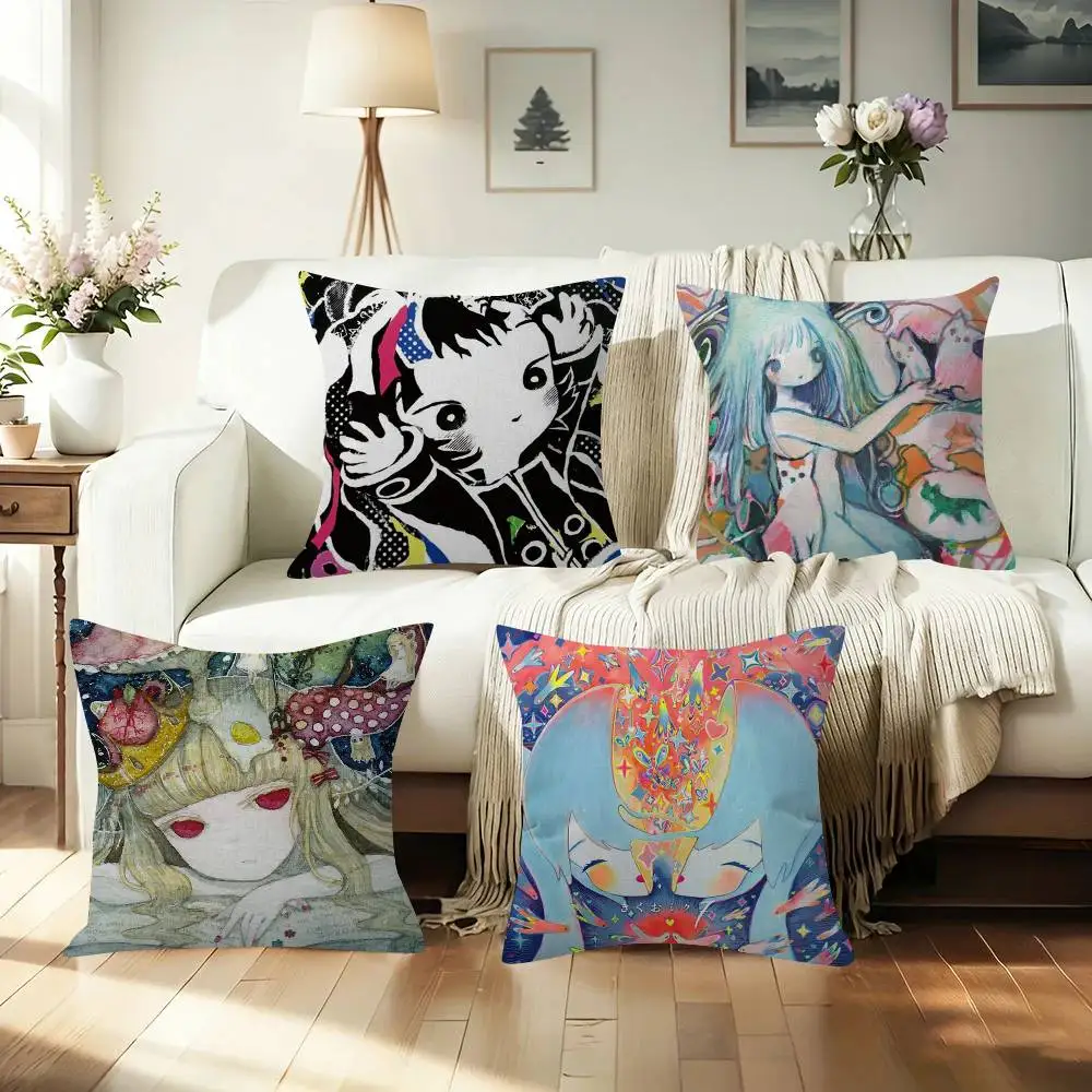 ANIME K-Kikuos Art Album   Maple Design Cushion Cover Happy Autumn Harvest decor Holiday Decorati Pillow Cover