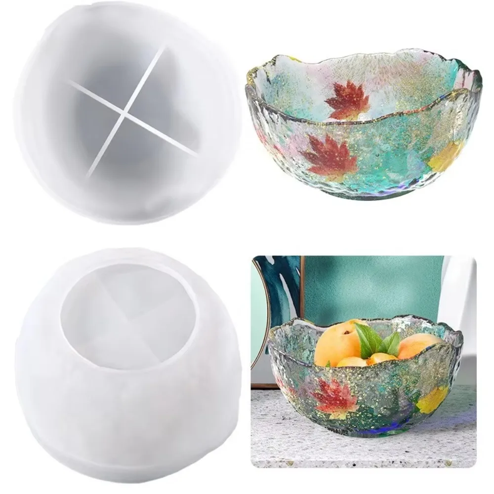 

Reusable Silicone Mold Epoxy Resin Casting Asymmetric Bowl Shape DIY Jewelry Dish Fruit Plate Potted Stand Home Decor Molds