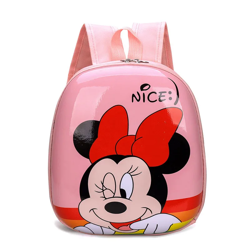 Disney-mochila de dibujos animados de Mickey Mouse para niños, mochila de Frozen, bonita carcasa dura, impermeable, bolsa escolar de alta capacidad, regalo de cumpleaños para niñas