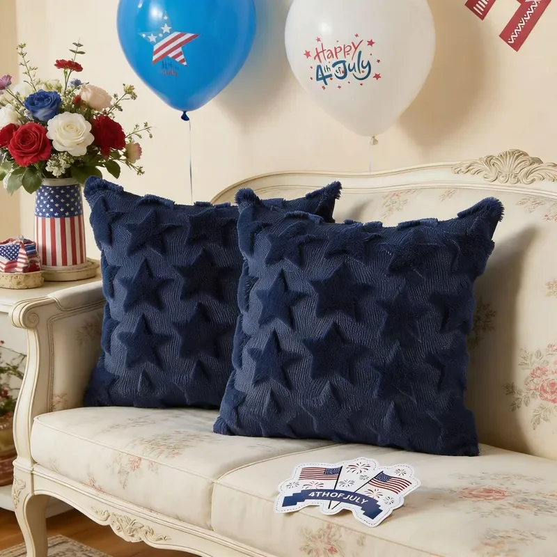 Cross-border new pillow cover star quilted three-dimensional pillow Nordic living room sofa Christmas decoration cushion
