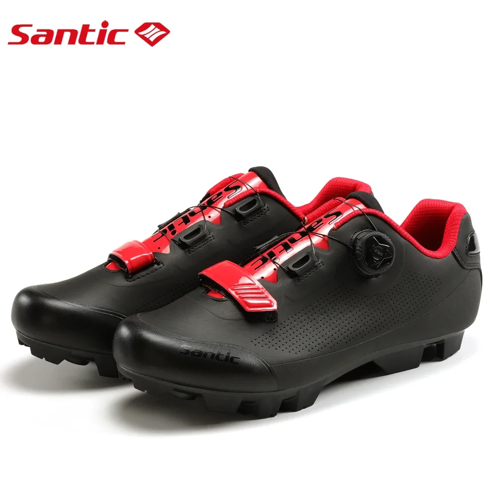 Santic-Sapatos Unisex Ciclismo com Fechaduras, MTB Lock Shoes, Esportes de Equitação ao Ar Livre, Mountain Bike, Confortável, Respirável, Biking