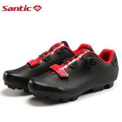 Santic-Sapatos Unisex Ciclismo com Fechaduras, MTB Lock Shoes, Esportes de Equitação ao Ar Livre, Mountain Bike, Confortável, Respirável, Biking Sneakers