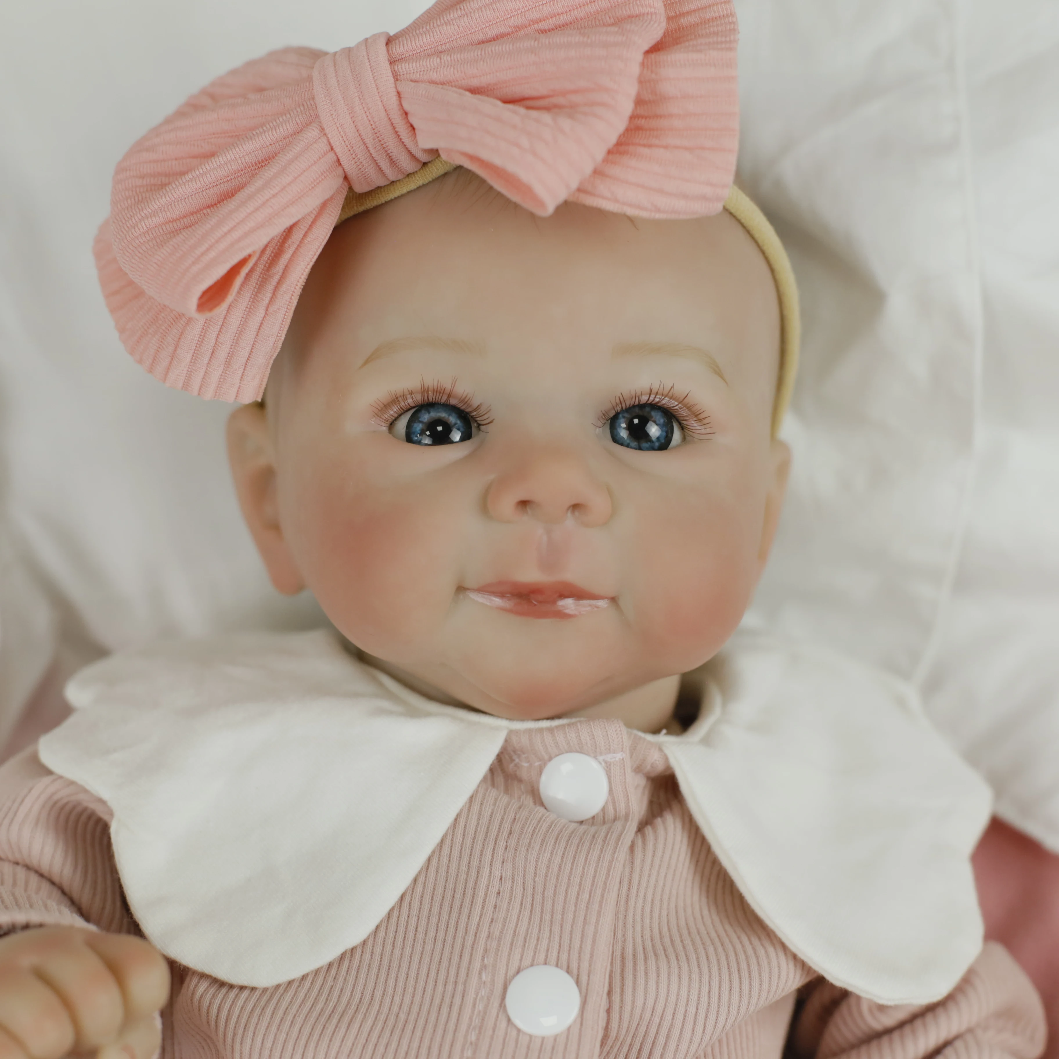 19inch Full Body Silicone Vinyl Reborn Baby Doll Girl Juliette Handmade 3D Skin Visbile Vein Collectible Art Doll Christmas Gift