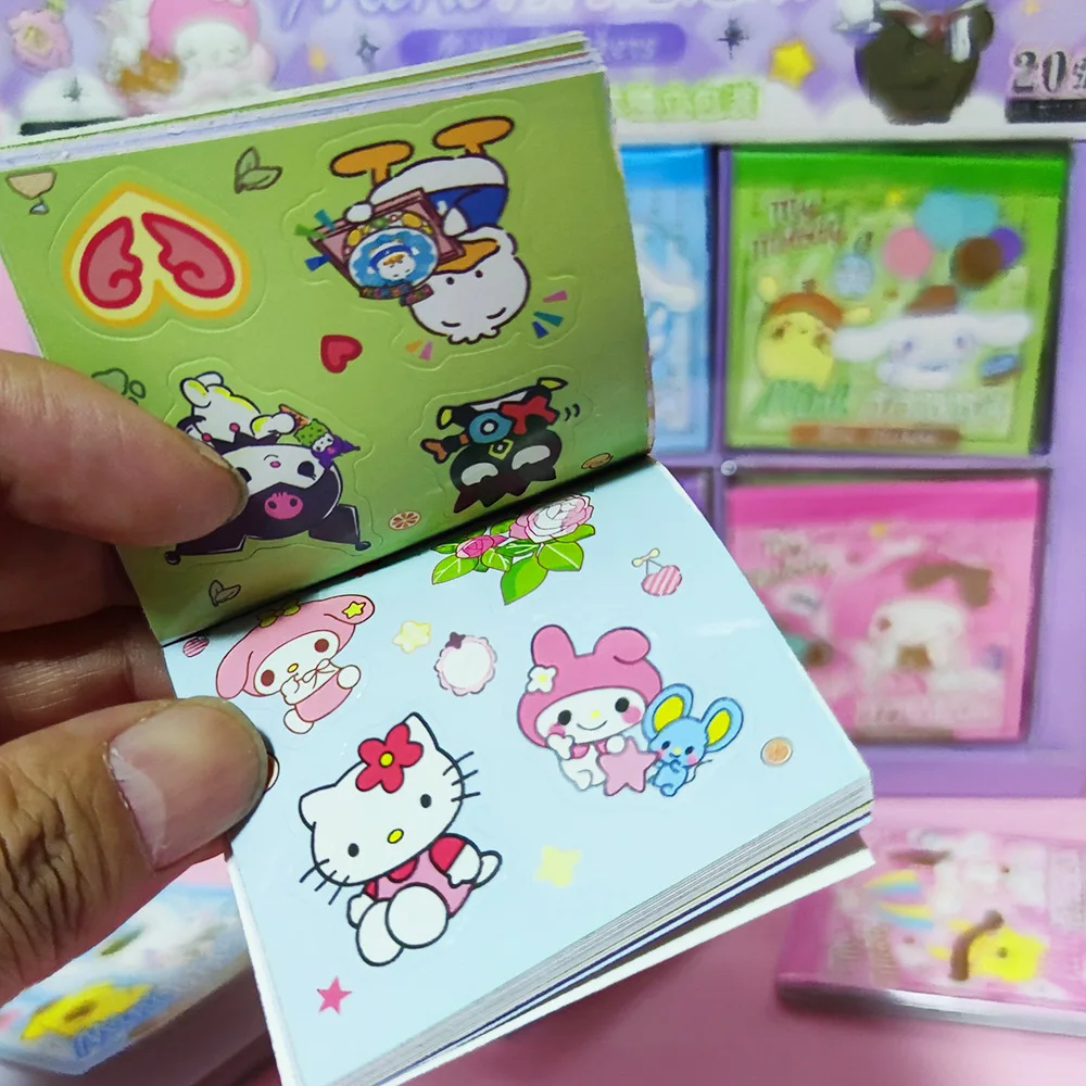 30pcs Sanrio Wholesale Of Gold Stamping Square Stickers Children'S Cartoon Student Stationery Sets Stickers Paintings Prizes Et