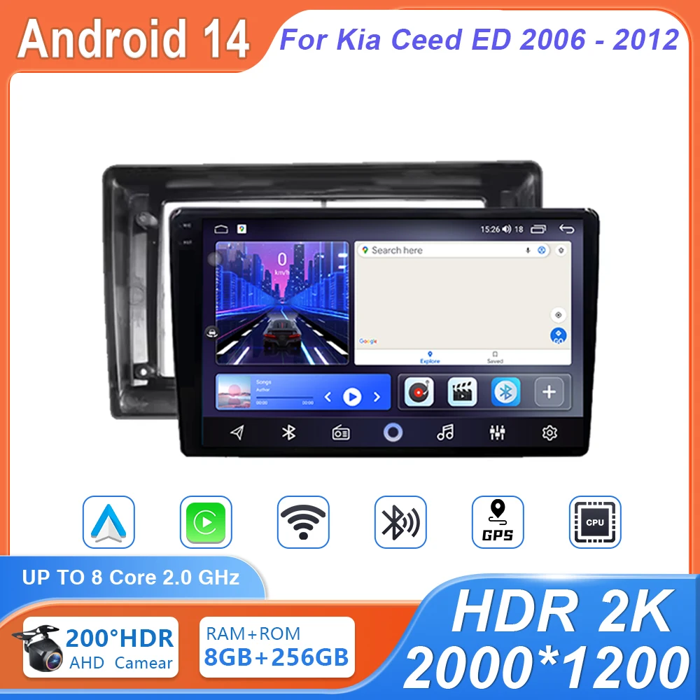 

Dash Cam Head Unit Screen Navigation GPS Auto Radio Video Stereo For Kia Ceed ED 2006 - 2012 Multimedia Carplay Android Aauto 4G