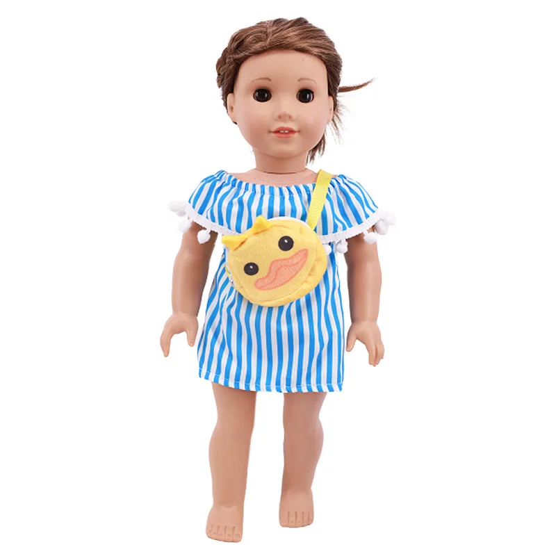 Puppenzubehör, niedliche Kettentasche, passend für 18 Zoll amerikanische 43 cm große Reborn-Baby-Lalafanfan-Ente, russische DIY-Geschenke für Mädchen