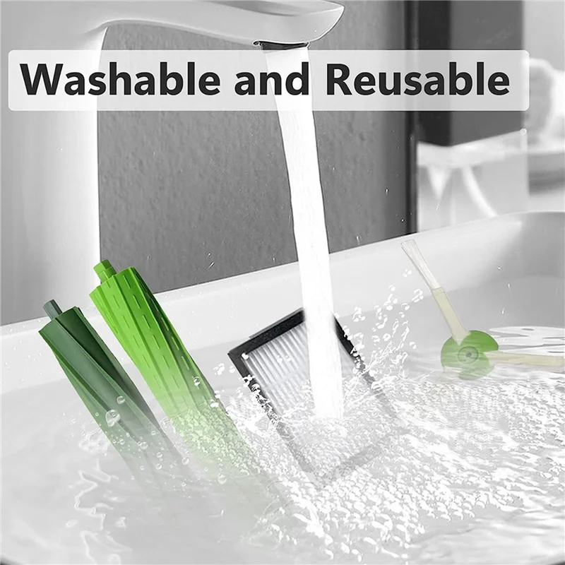 A34r 18 peças para irobot roomba combo j7 + aspirador de pó robótico peças de reposição escovas de borracha filtros hepa escova lateral pano esfregão