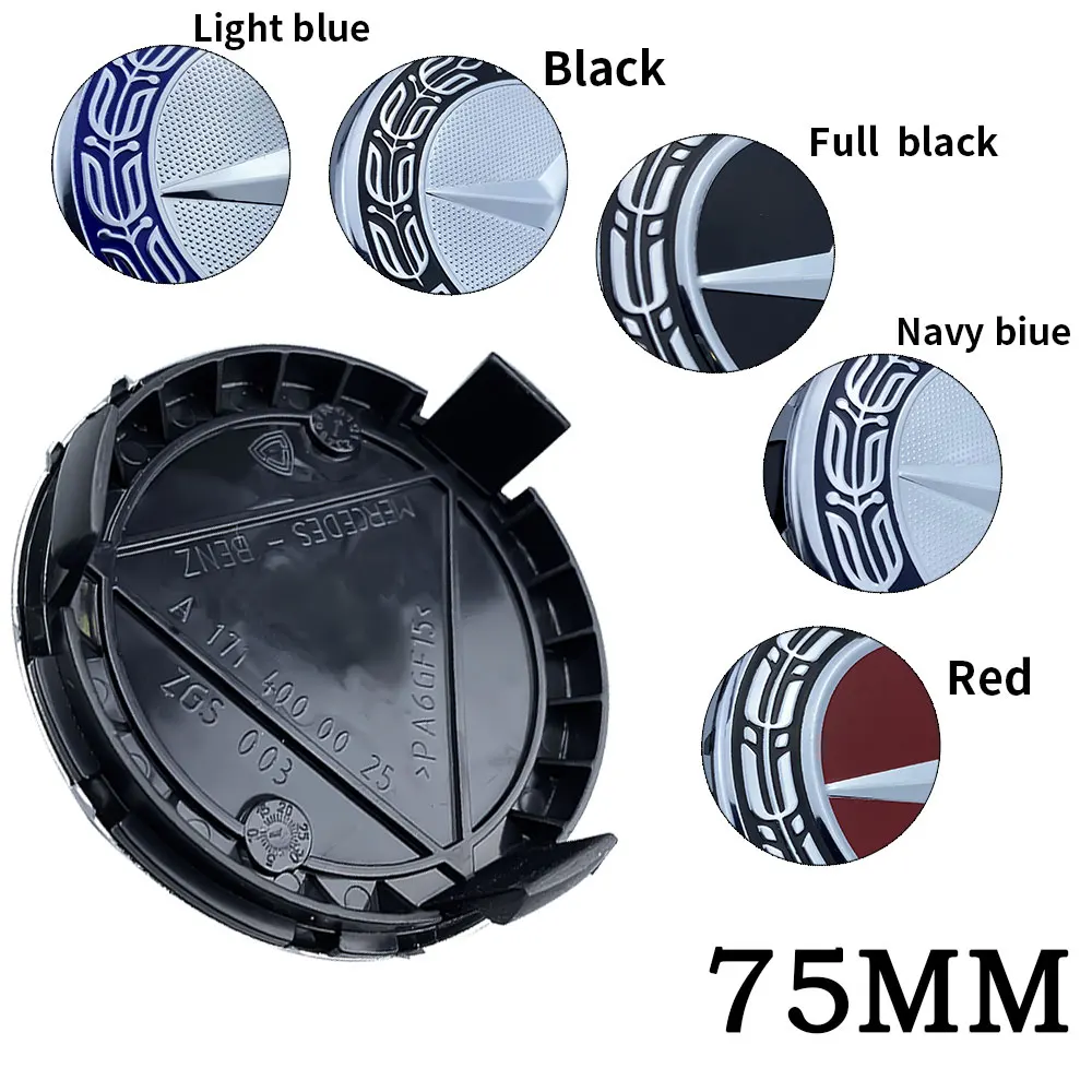 40pcs 75mm 7.5cm Perfect match wheel hub logo fitting for the Mercedes Benz W202 W210 CLK center hub cap