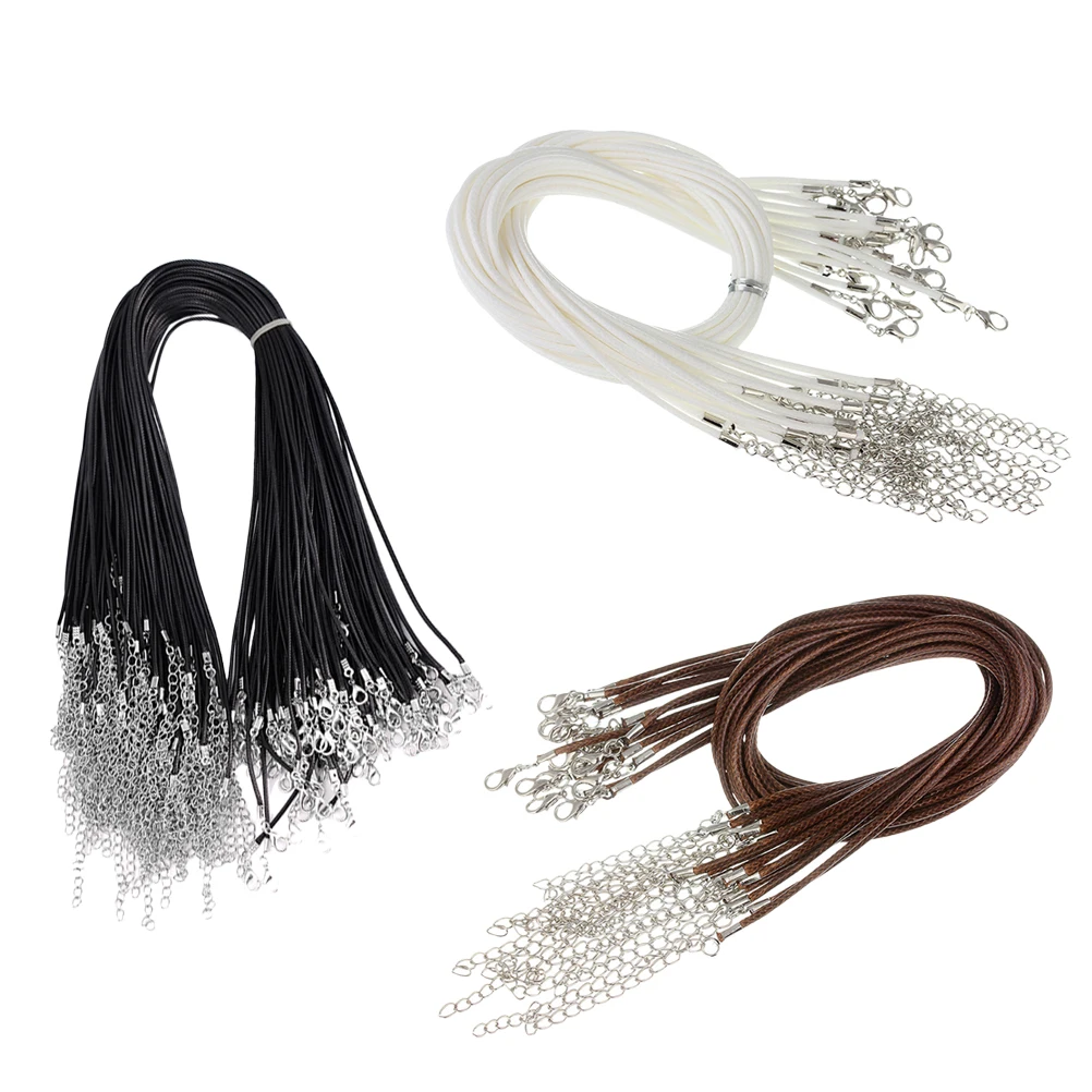 

150 шт., восковая веревка, ожерелье, подвески, прочная водонепроницаемая веревка, регулируемая длина, стильные креативные ювелирные аксессуары