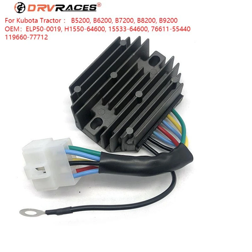 

Voltage Regulator For Kubota YANMAR ELP50-0019 H1550-64600 15533-64600 76611-55440 119660-77712 B5200 B6200 B7200 B8200 B9200