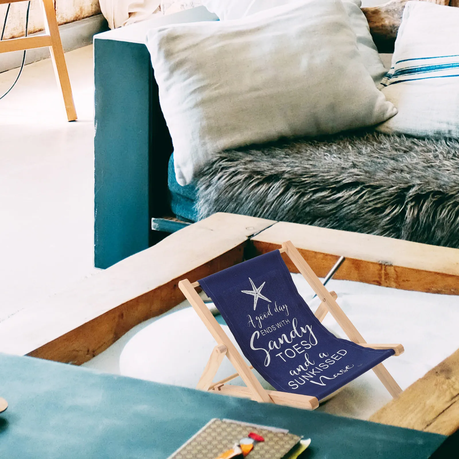 

Большое пляжное кресло в морском стиле: декор из дерева и ткани, элегантный подарок для дома, свадьбы, вечеринки, украшение для комнаты или стола