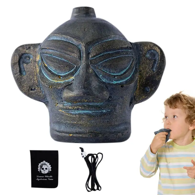 Ancient Death Whistle Vintage Scream Whistle Retro Prank Props Weird Sound Multi-Functional Toy Haunted House Layout For