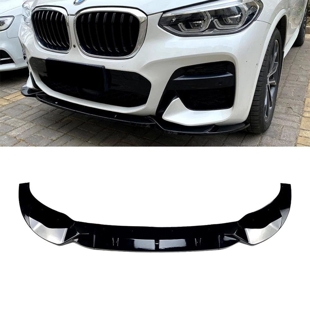 لسيارات BMW X3 X4 G01 G02 أوائل M Pack 2018-2021 سيارة الجبهة حافة مصد السيارة طقم الجسم سبويلر الفاصل الأمامي الذقن الناشر الملحقات