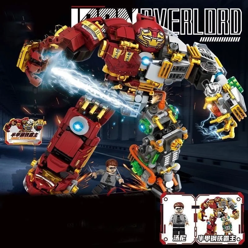 2024 Iron Man Hulkbuster Building Blocks Anime Marvel MK44 MK26 MK85 Mecha Action Figure Bricks Toy For Children Christmas Gifts