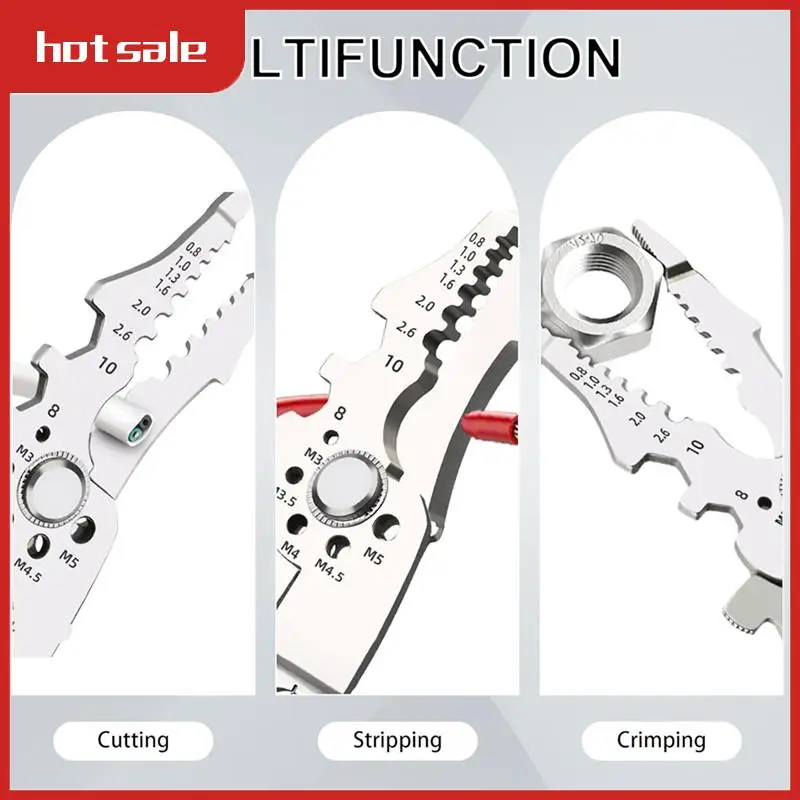 

A74I-Multifunctional Wire Stripper Crimper Cable Cutter Pliers, Professional Electrical Wire Stripping Tool 2Pcs