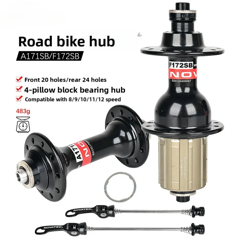 Buje de Bicicleta de Carretera NOVATEC Jiuyu A171SB F172SB, 20/24 Orificios, 4 Rodamientos, 11 Velocidades, para Ruedas de Bicicleta Plegable de Competición