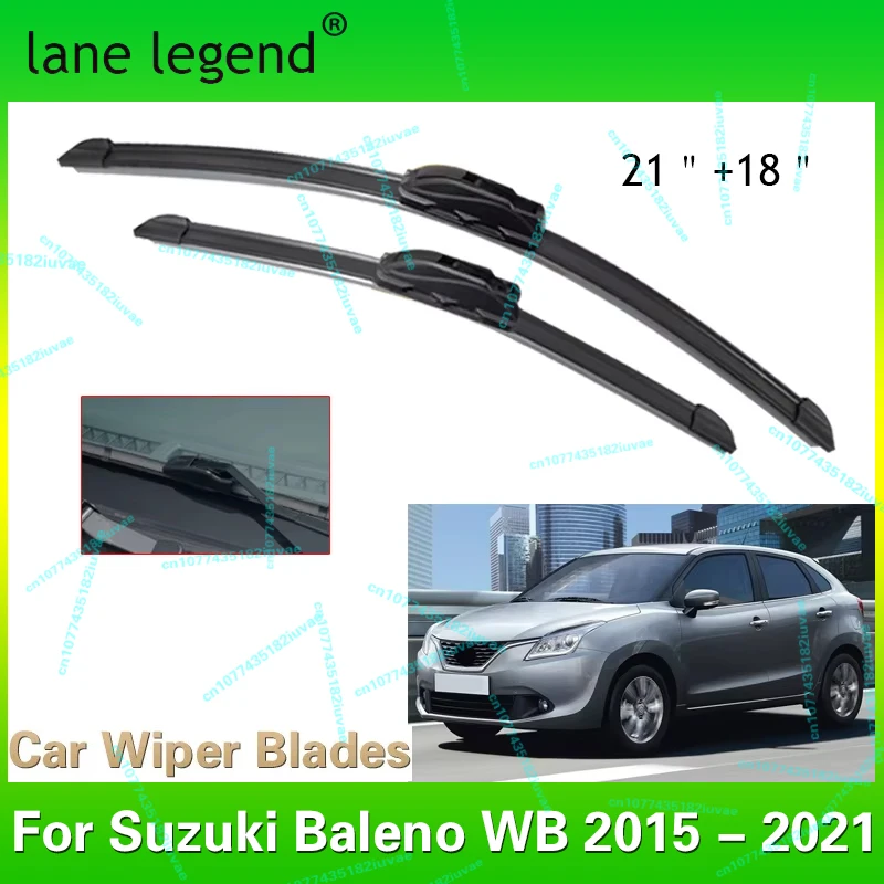 

Lane Legend Wiper LHD Front Wiper Blades Set Kit For Suzuki Baleno WB 2015 - 2021 Windshield Windscreen Window Brushes 21"+18"