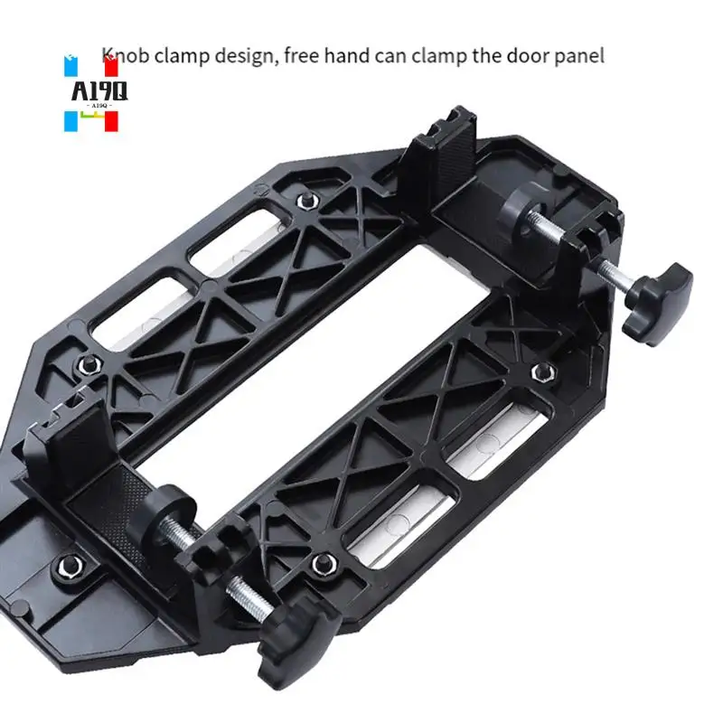 

A19Q-Door Hinge Jig Woodworking Hole Opener Wooden Door Hinge Hole Guide Door Lock Jig For Door Lock