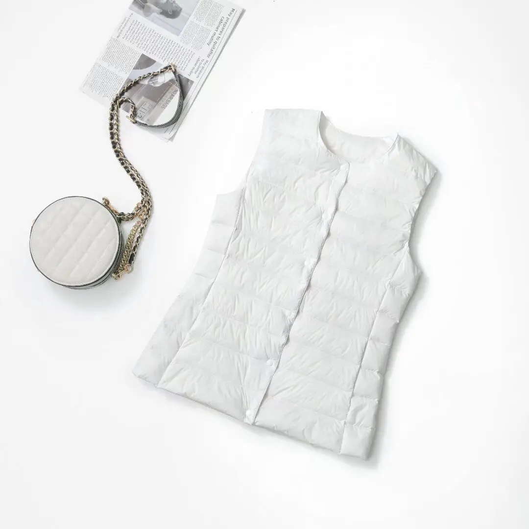 2025 ne wwomen's sleeveless liner down vest arrivals Light Women Waistcoat Spring Autumn Outerwear Inner