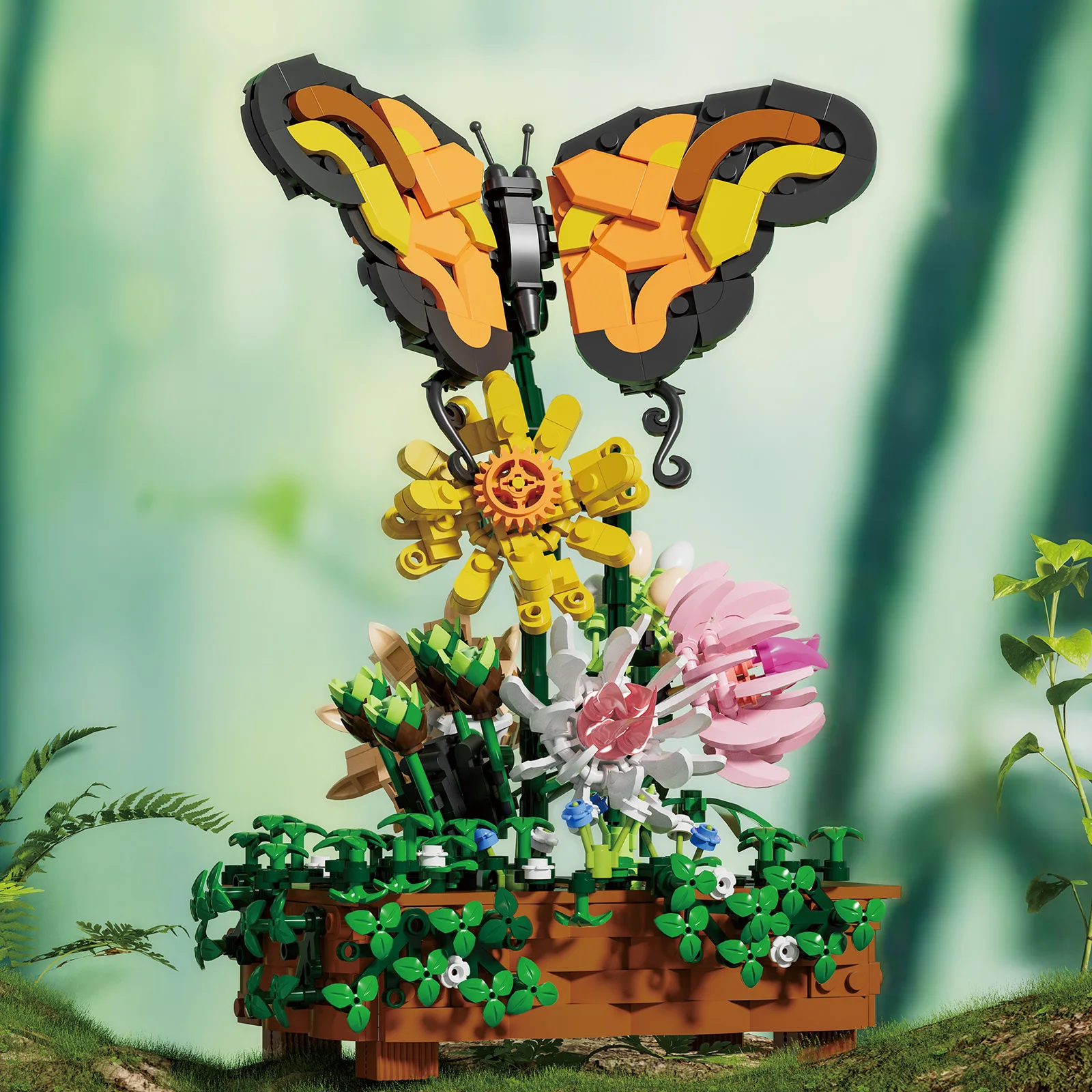 

Idea 2 Modes Garden Butterfly Collect Honey Flower Building Block Model Sets Construction Brick Toy Collection For Girls Gifts