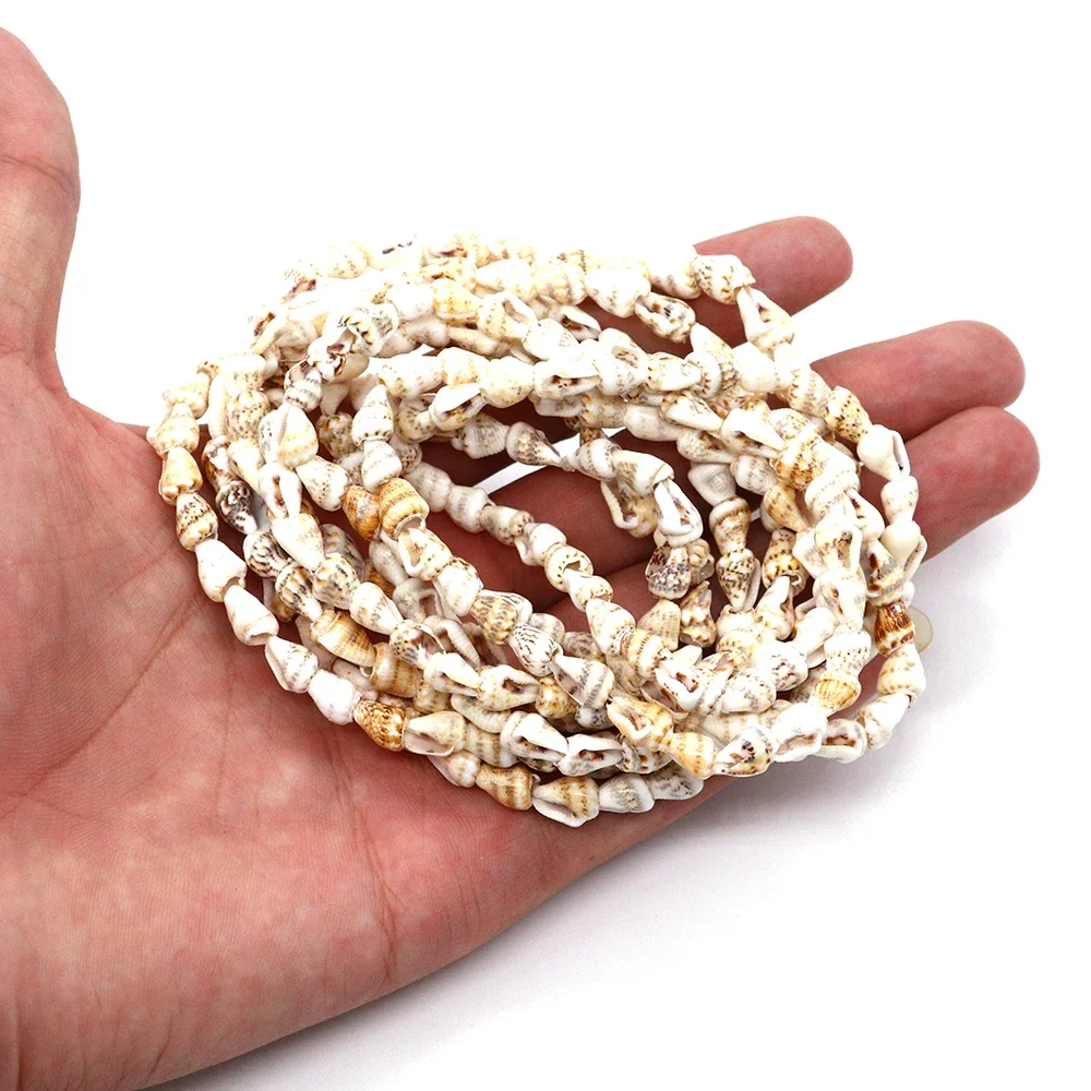 Naturalna muszla mała muszla zroszony luźne koraliki do tworzenia biżuterii DIY obrączki kolczyk bransoletka naszyjnik kobiety biżuteria akcesoria