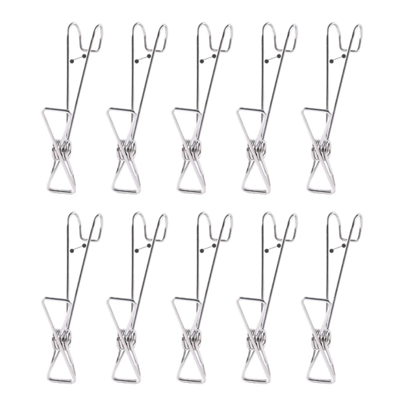 

10pcs Long Tail Clip Hanger with Hook Hanging Dormitory Wall Window Door Dropshipping