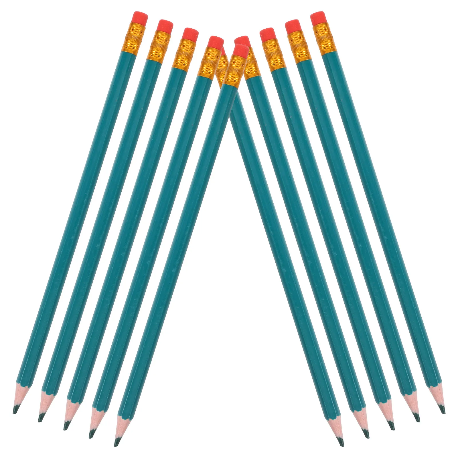

12 pcs Blue Green Colored Golf Pencil Pencils Drawing Painting Checking Map Editing Test Green Work Pencils