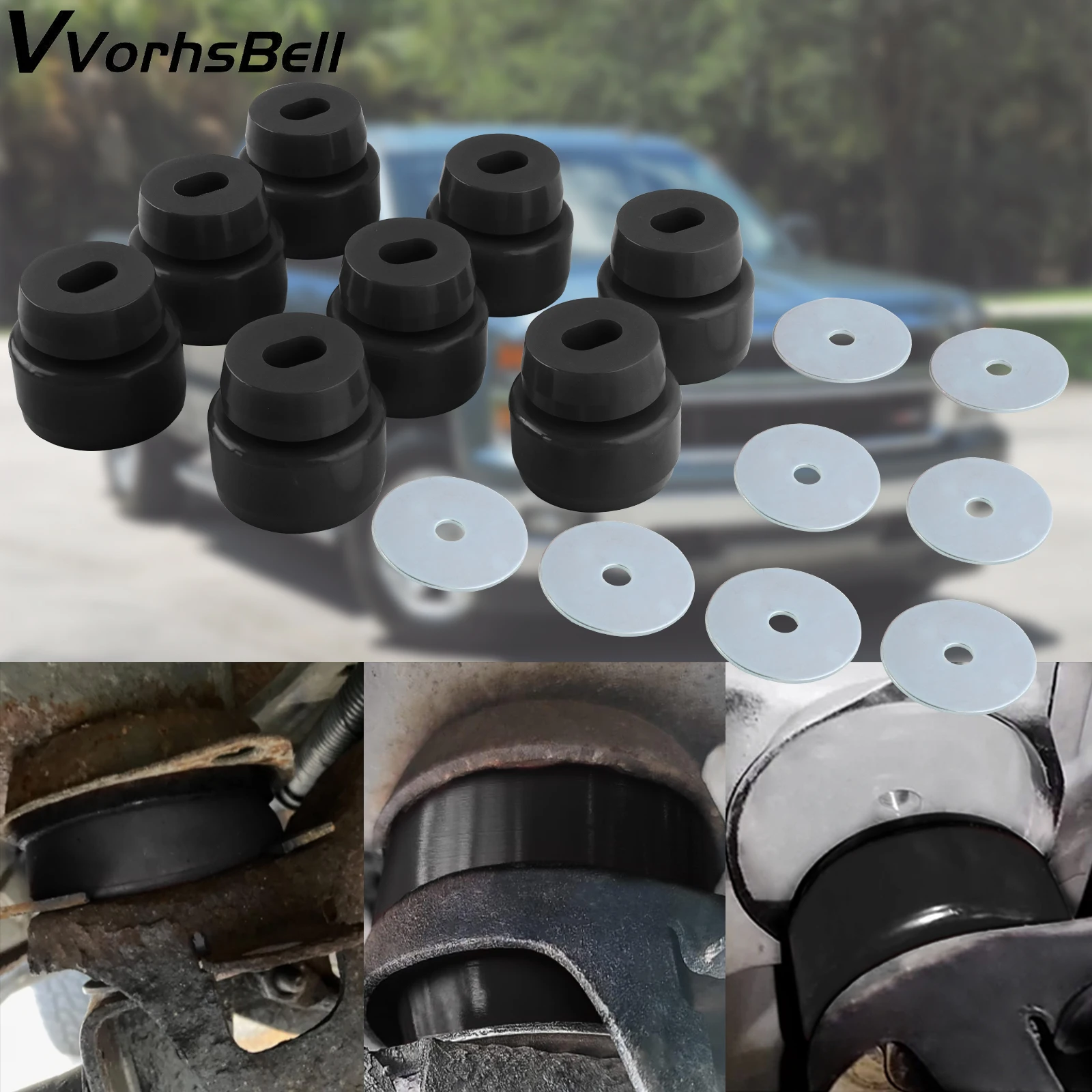 Racing Car Body and Cab Mount Bushing Kit For Chevy GMC Sierra 1500 2500 1999-14 2WD 4WD 7-141