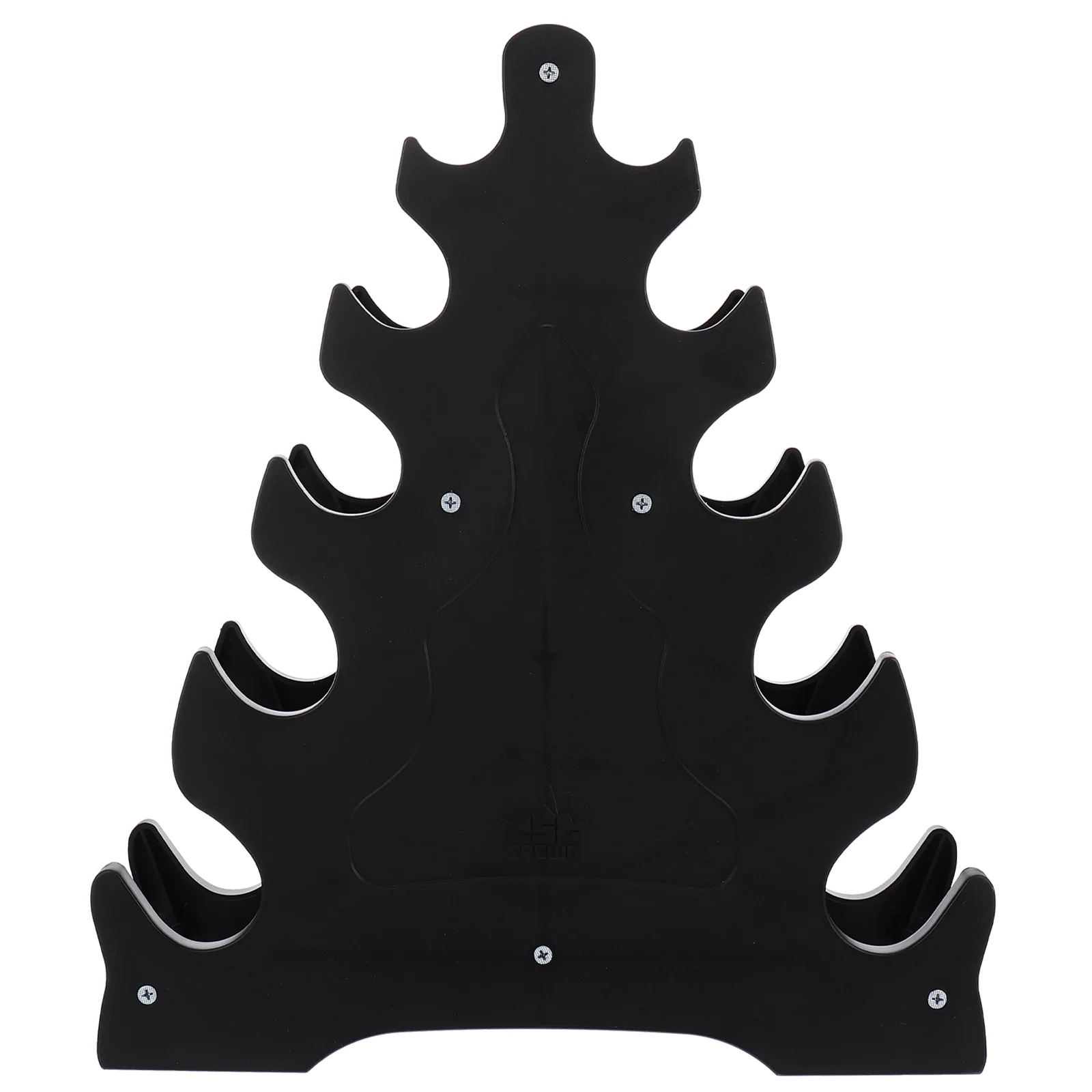 

5 Layer Dumbbell Rack Leaf Design Triangle Structure Fitness Equipment Storage Stand Large Capacity Home Gym Accessories Black