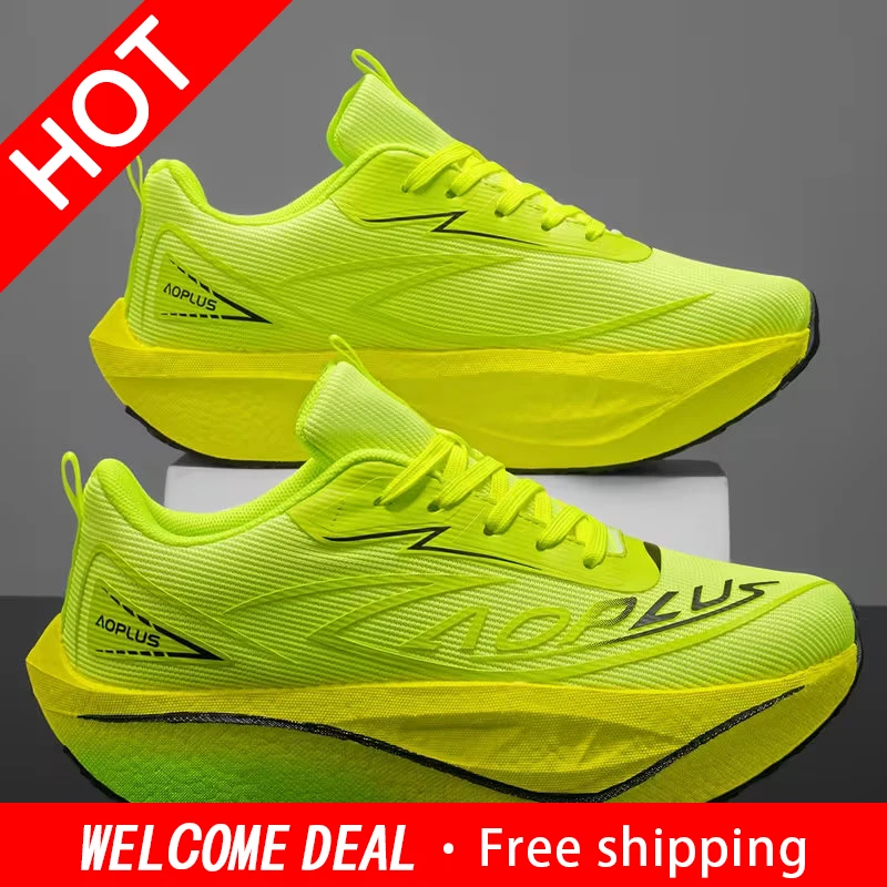 

Новые кроссовки для бега с карбоновой пластиной, мужские и женские, дышащие, легкие, удобные, нескользящие, для марафона и повседневной носки, размер 9