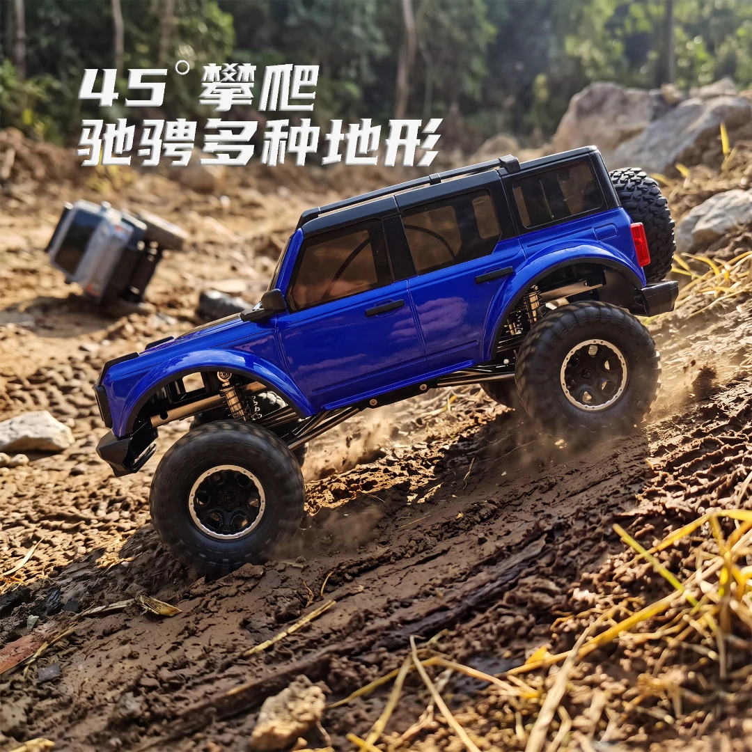 New Remote Control 4WD Off Road Climbing Car 1:16 Scale 430 Stainless Steel Chassis With Led Light Hobby Vehicle Moldel Car