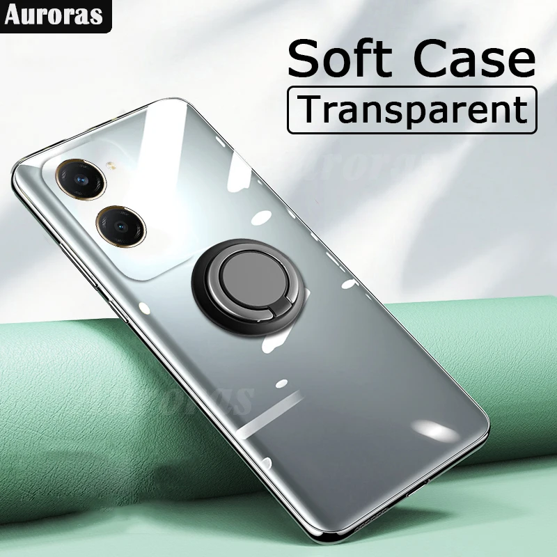 Auroras For VIVO  Y38 Y18S Y03 5G Case Adsorbable Ring Clear Silicone Shockproof Soft Shell For VIVO V18E Back Cover