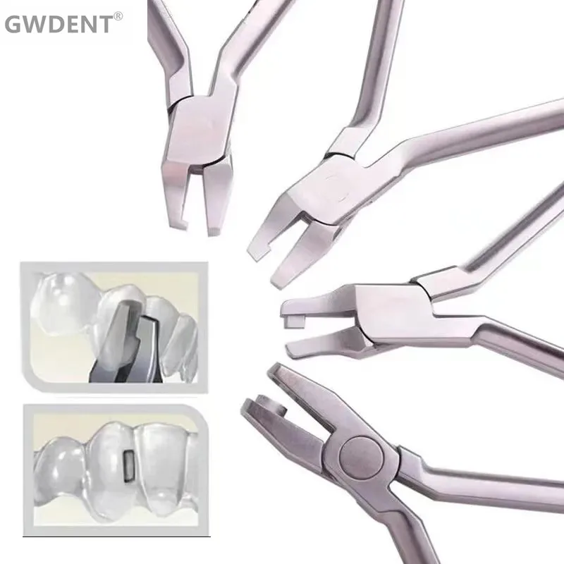 4 rozmiary Dental ortodontyczne przezroczyste szczypce do wyrównywania dziurkacz formowanie termiczne kleszcze poziom łzy pionowe niewidoczne narzędzie dentystyczne