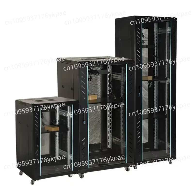42U Network Cabinet 19-inch Floor-mounted Telecom Server Rack 4U/6U/12U/42U Capacity Data Center Wall