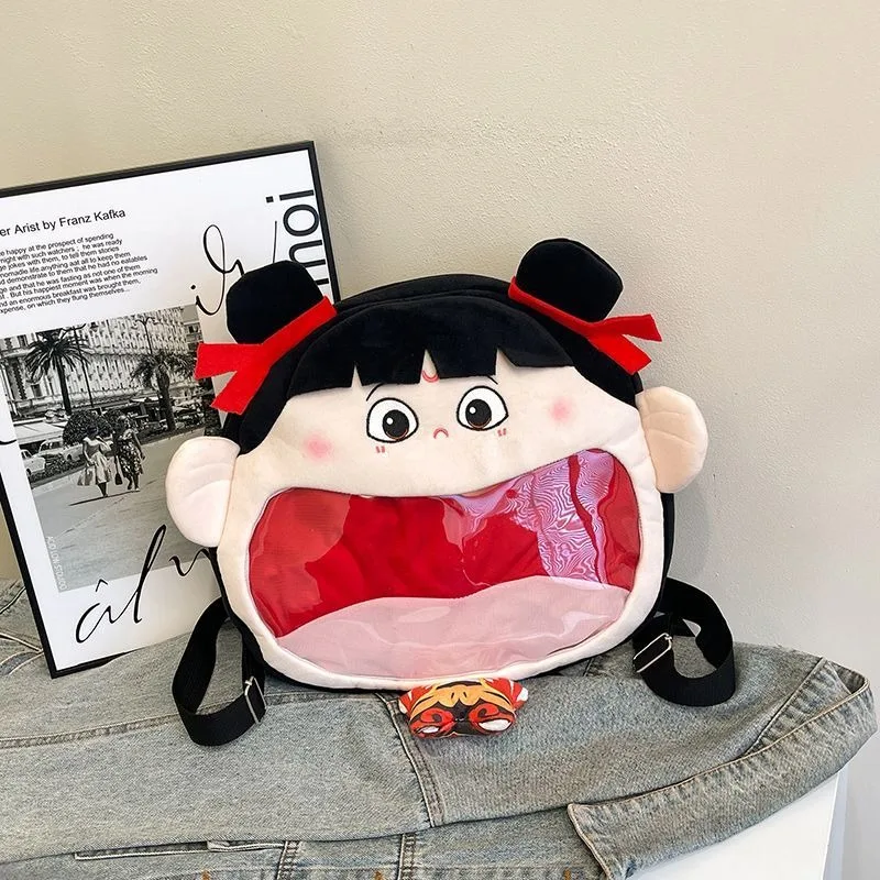 Anime Film Ne Zha 2 Ne Zha Kawaii Gesicht Cosplay Rucksack Itabag Lolita Mädchen Transparente Schulter Taschen Fans Sammlung Requisiten Geschenk