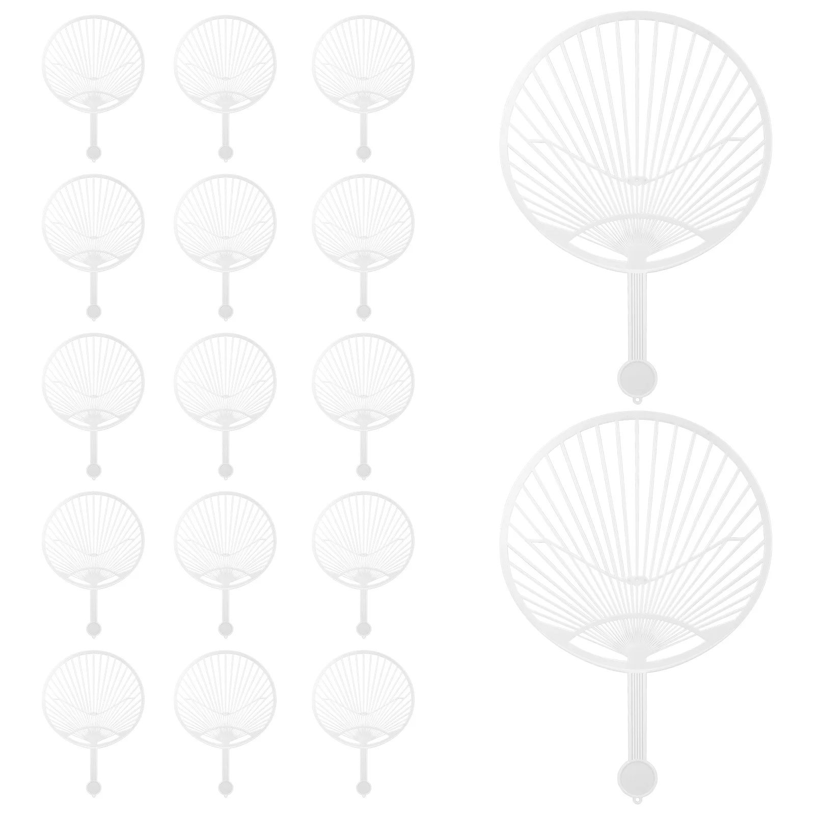 

20pcs Plastic Frame Diy Hand Fan Making Kit Unfinished Craft Material For Wall Decoration Handheld Fan Accessory