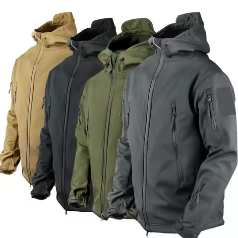Stand Neck Jacket Thermal Warm Work Coats Safari Jacket Hiking Outwear Windbreaker Fastener Tape Mountaineering Jacket