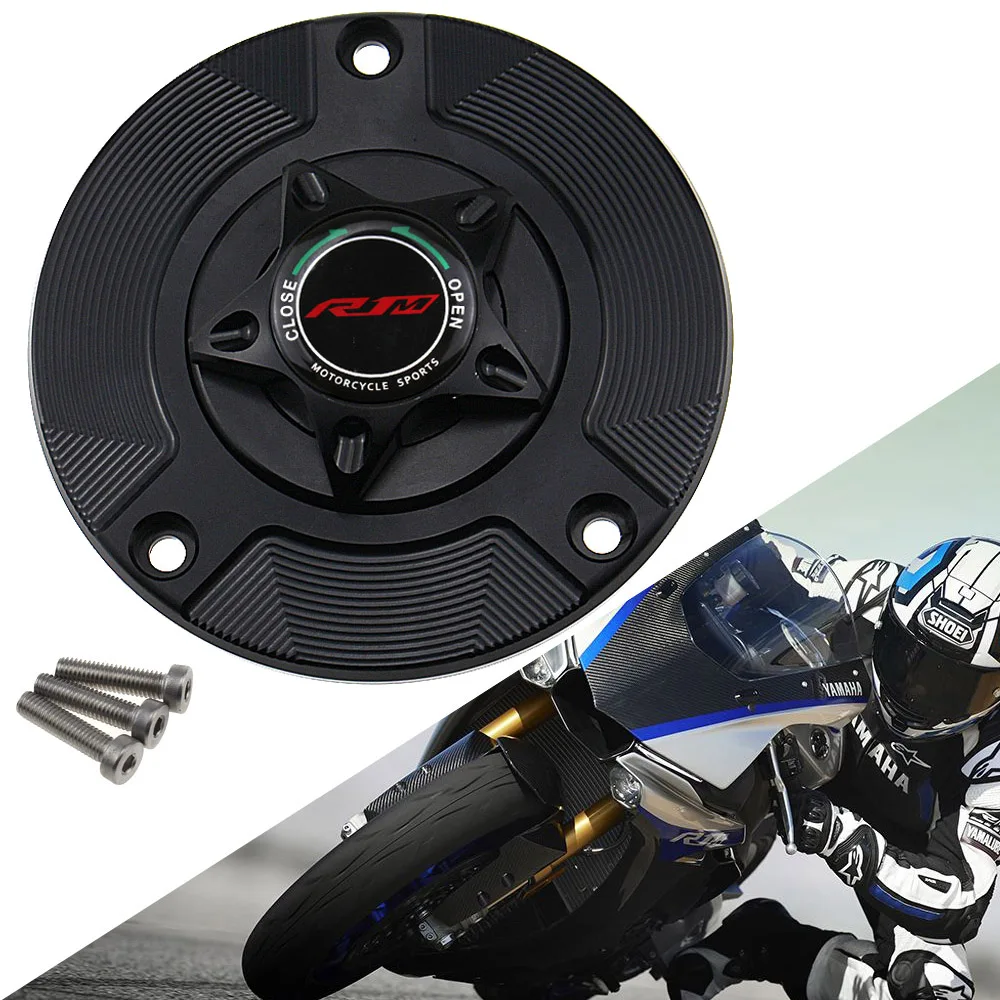 

CNC Aluminum Keyless Gas Fuel Tank Cap Cover For Yamaha YZF-R1M 2015-2019 2016 2017 2018