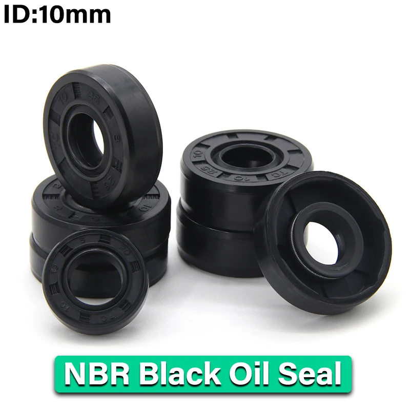 

2/5pcs NBR Oil Seal ID 10mm TC-10*17/18/19/20/22/25/26*5/7/8/10mm Nitrile Rubber Shaft Double Lip Oil Seals Gasket