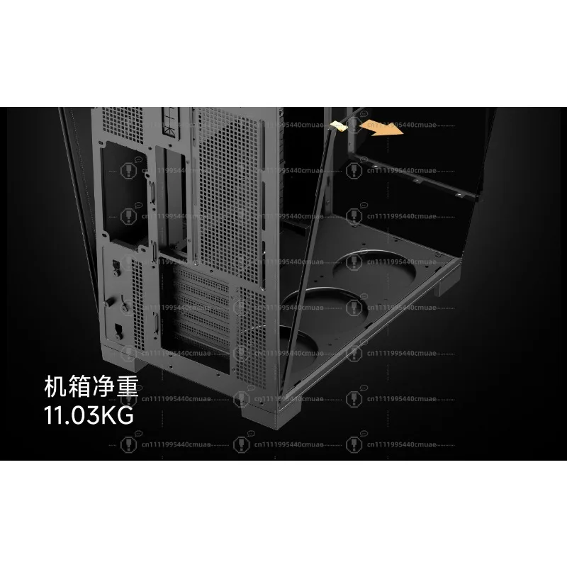 Sea view room computer case black without column side through