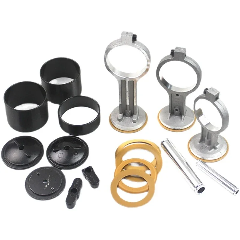 Oil-Free Mute Air Pump Piston Ring Accessories, Air Compressor Connecting Rod Packing Leather Cylinder Steel Sleeve Elastic Band